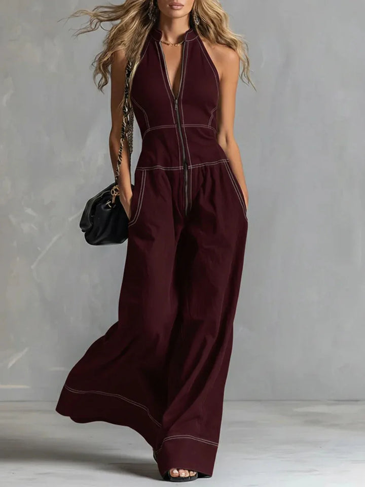 Quinn™ | Elegant Zip-Front Jumpsuit