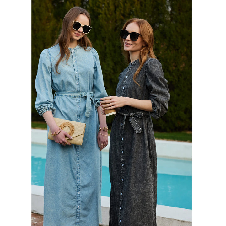Blake | Soft Denim Maxi Dress