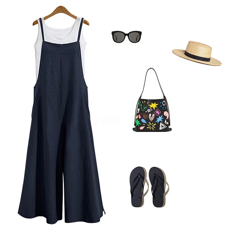 Harlow | Wide-Leg Linen Jumpsuit