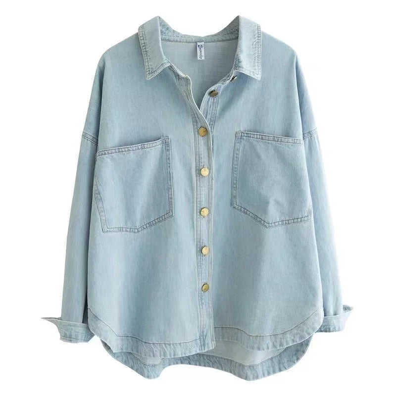 Kae | Loose Denim Blouse
