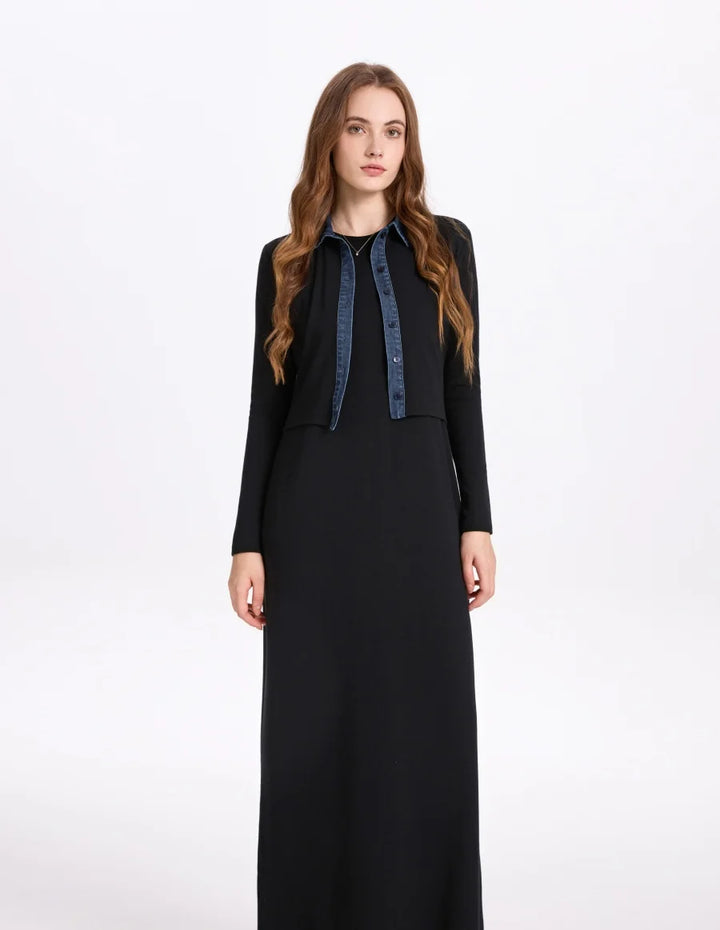 Luca | Denim Cardigan & Maxi Set