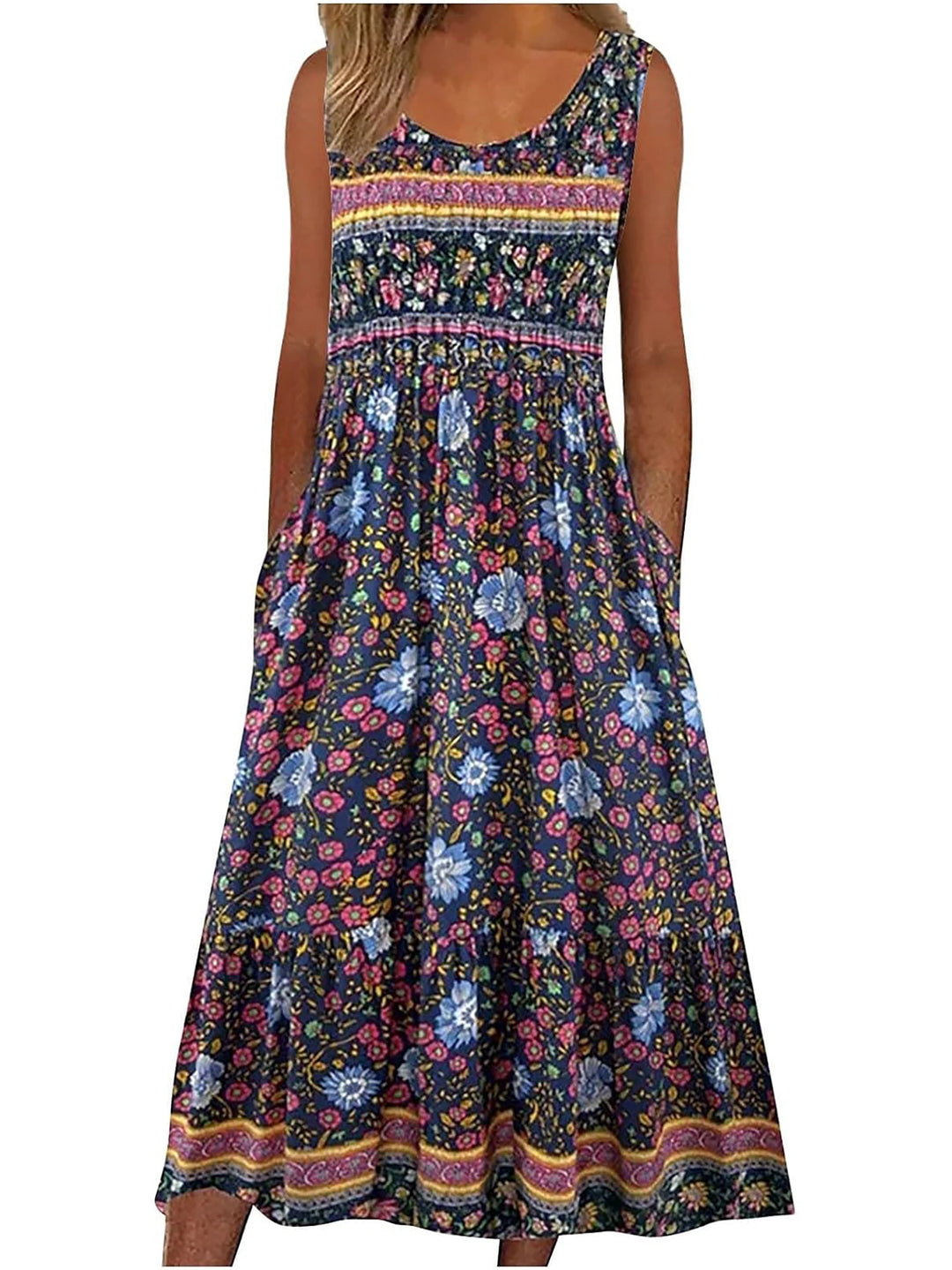 Bo | Boho Floral Pocket Sundress