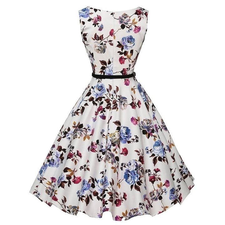 Greta | Retro Swing Floral Dress