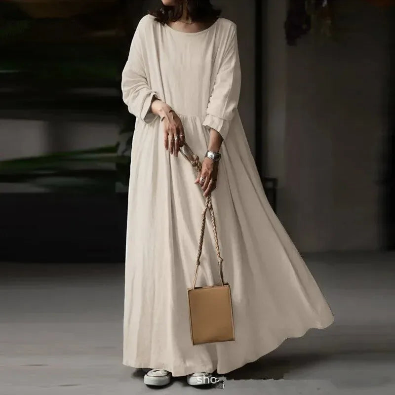 Fleur | Relaxed Pleated Maxi Dress