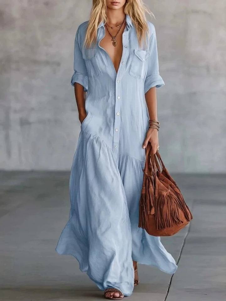 Rosalie™ Button-Front Maxi Dress