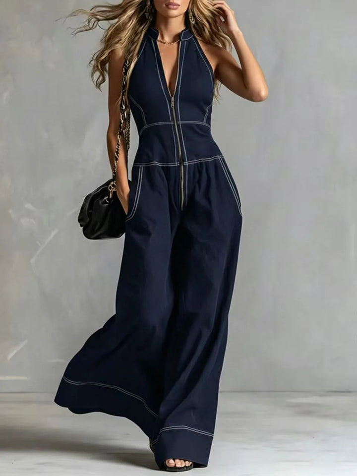 Quinn™ | Elegant Zip-Front Jumpsuit