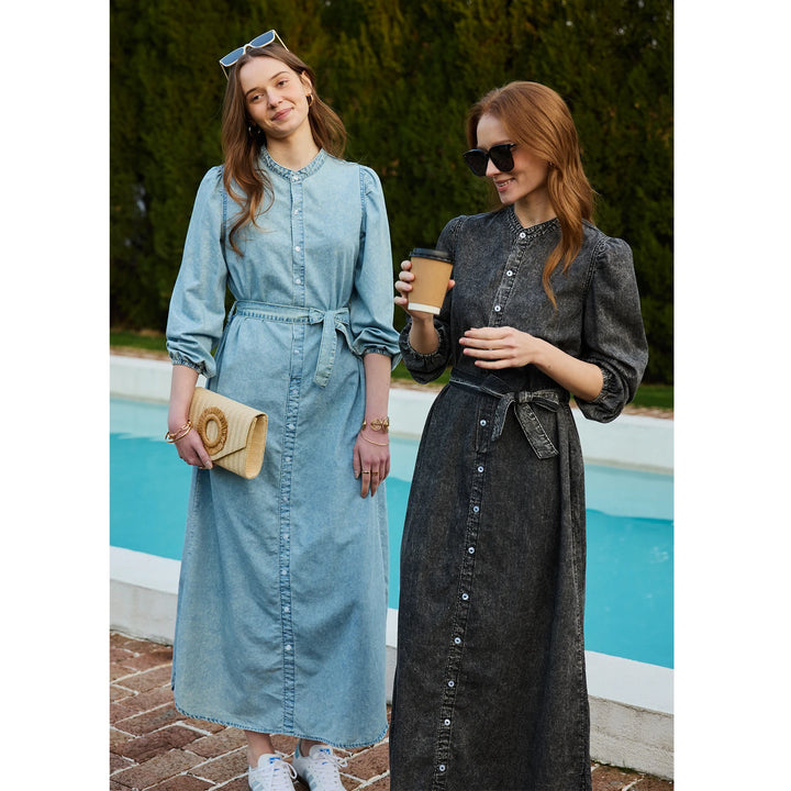 Blake | Soft Denim Maxi Dress