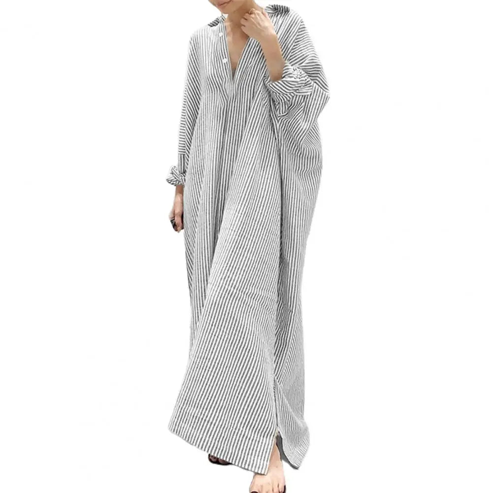 Margaux | Striped Linen Shirt Dress
