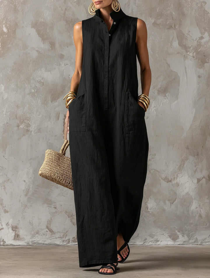 Avery™ | Sleeveless Linen Jumpsuit