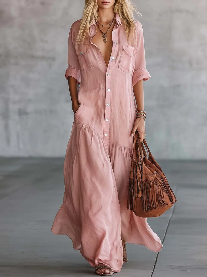 Rosalie™ Button-Front Maxi Dress