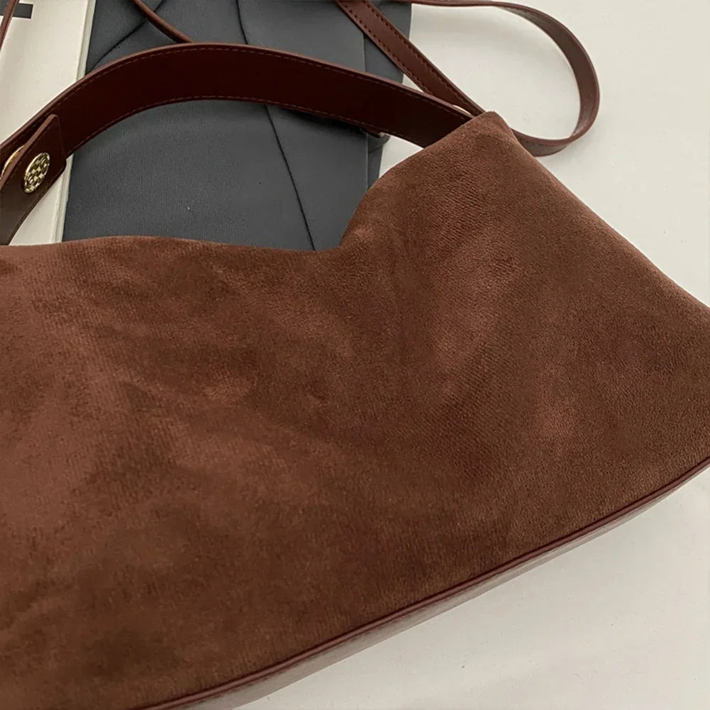 Freya | Water-Repellent Suede Laptop Bag