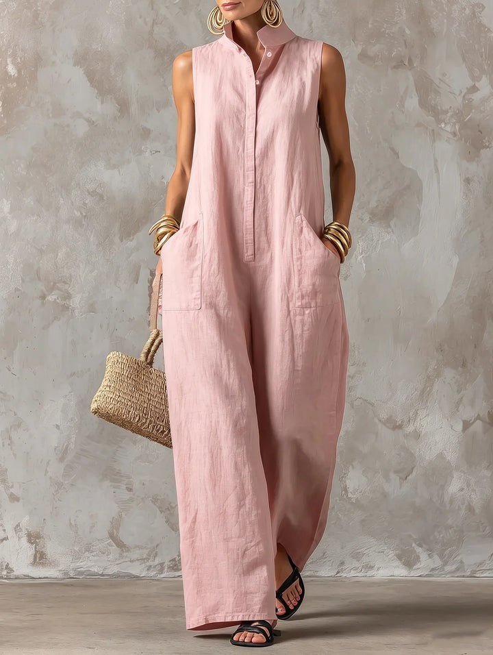Avery™ | Sleeveless Linen Jumpsuit