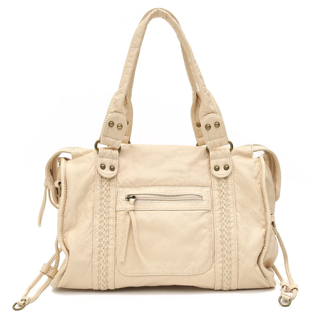 Vintage Vegan Shoulder Bag – Elegant Women's Crossbody Bag made of Eco-Leather