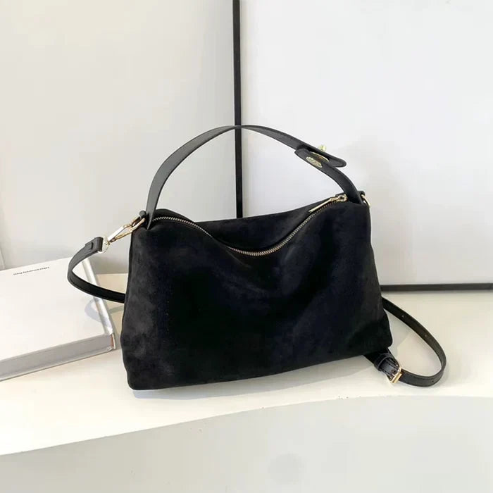 Freya | Water-Repellent Suede Laptop Bag