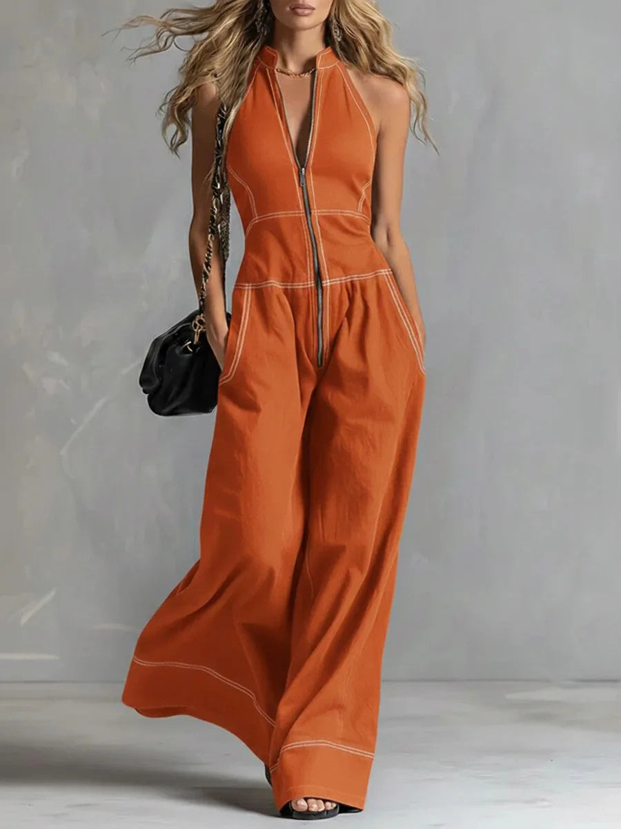 Quinn™ | Elegant Zip-Front Jumpsuit