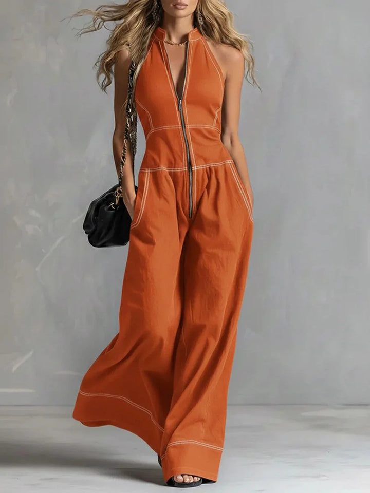 Quinn™ | Elegant Zip-Front Jumpsuit