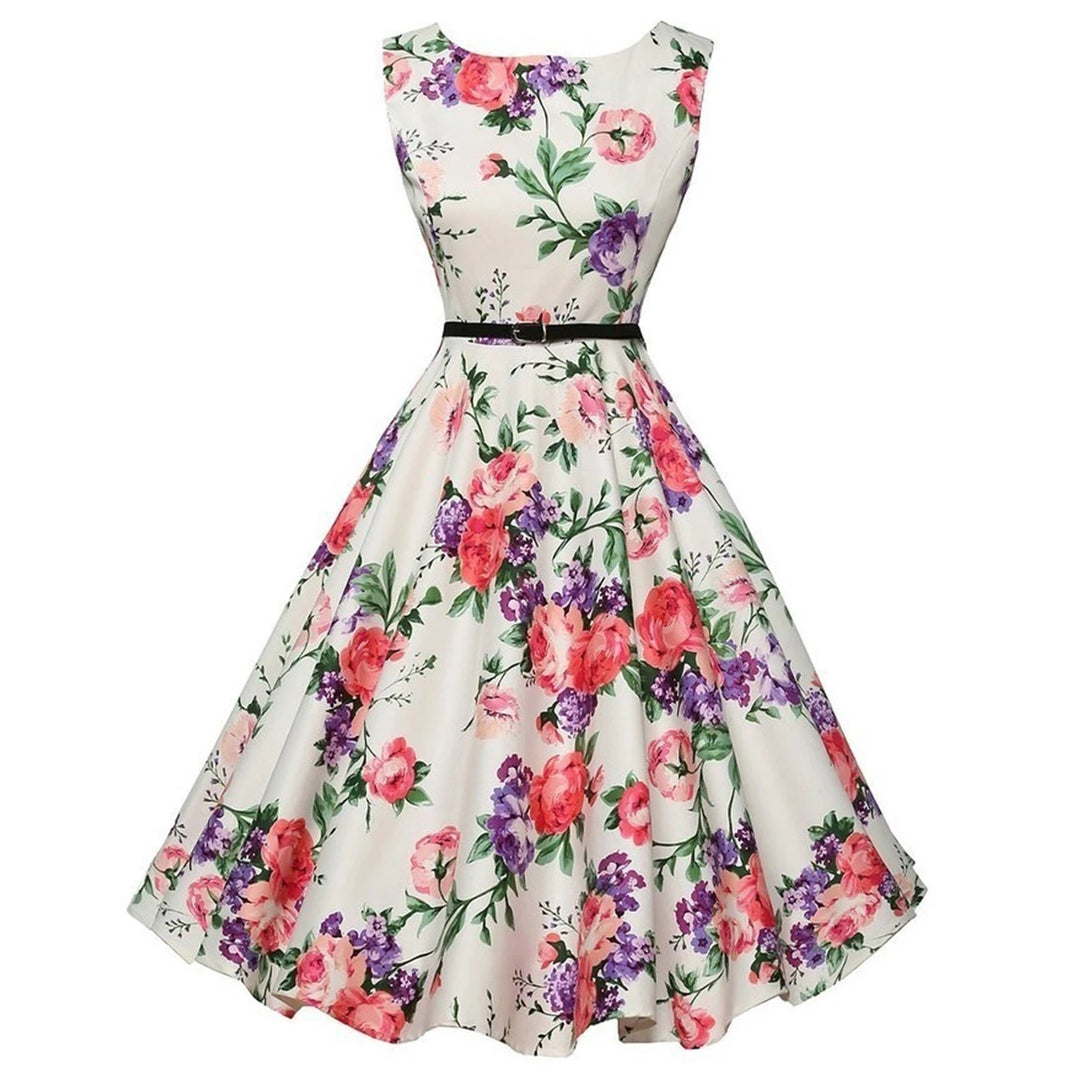 Greta | Retro Swing Floral Dress