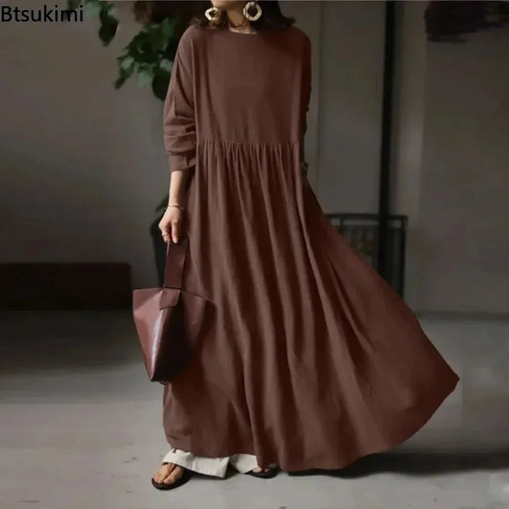 Fleur | Relaxed Pleated Maxi Dress