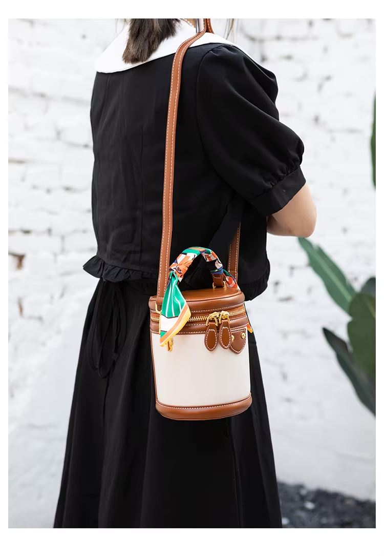 Juno | Bucket Bag with Scarf Handle