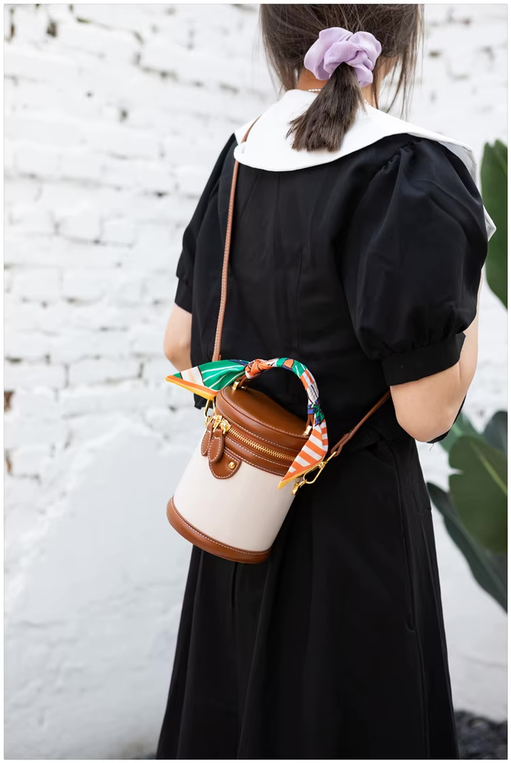 Juno | Bucket Bag with Scarf Handle