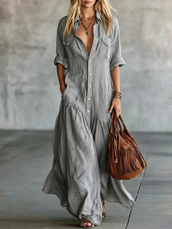 Rosalie™ Button-Front Maxi Dress