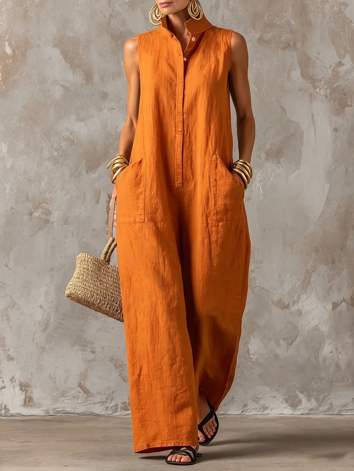 Avery™ | Sleeveless Linen Jumpsuit