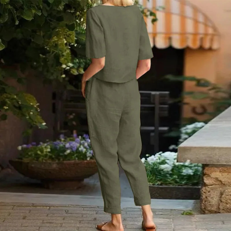 Rena | Tie-Waist Retro Set