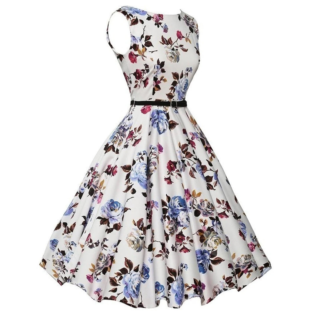 Greta | Retro Swing Floral Dress