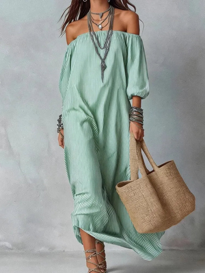 Willow™ Striped Off-Shoulder Maxi Dress