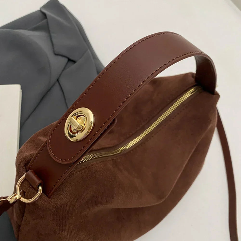 Freya | Water-Repellent Suede Laptop Bag