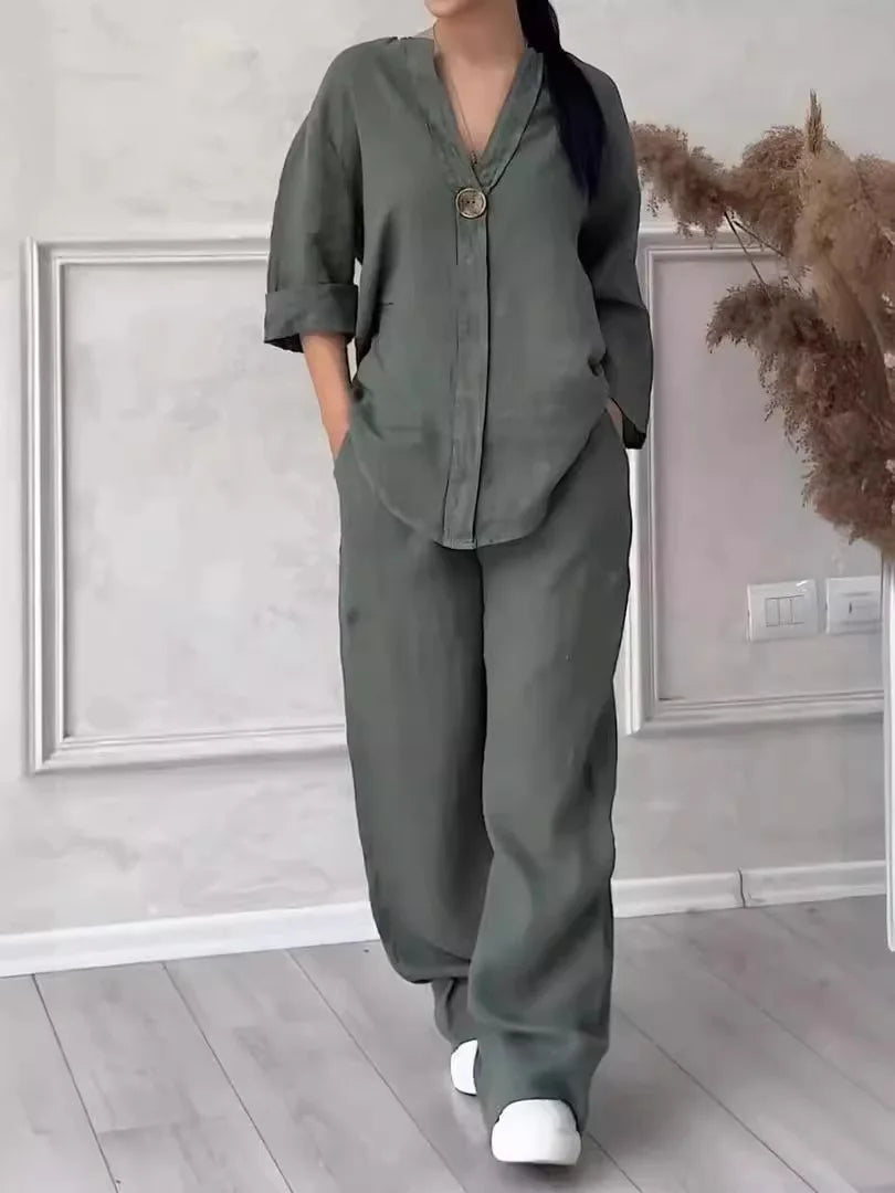 Lumi | Blouse & Wide-Leg Set