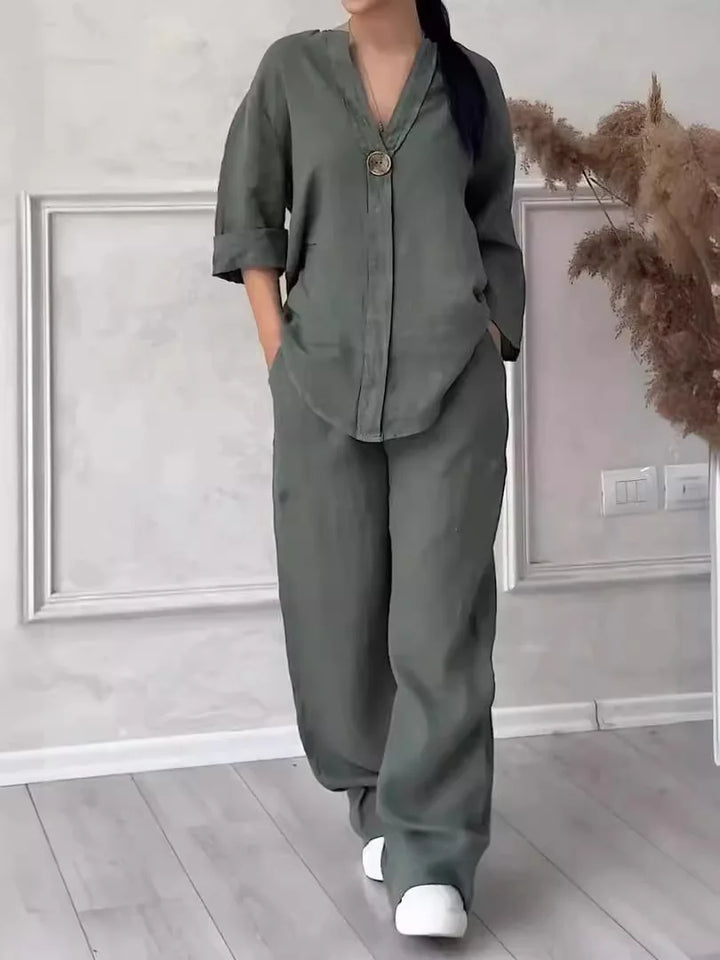 Lumi | Blouse & Wide-Leg Set