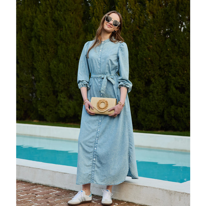 Blake | Soft Denim Maxi Dress