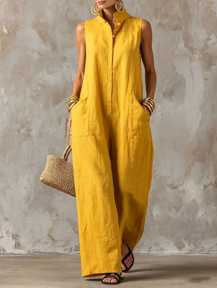 Avery™ | Sleeveless Linen Jumpsuit