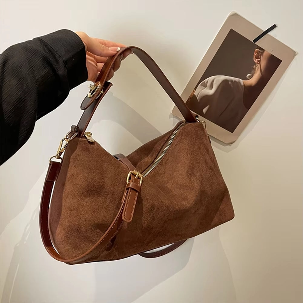 Freya | Water-Repellent Suede Laptop Bag