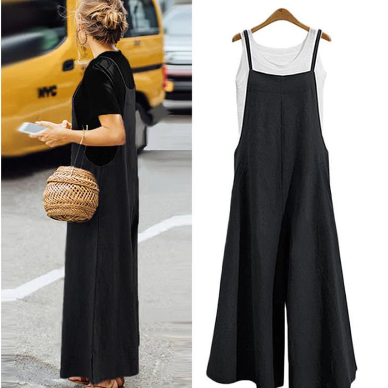 Harlow | Wide-Leg Linen Jumpsuit