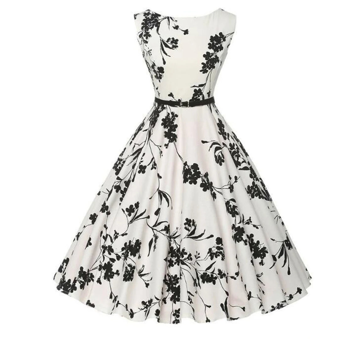 Greta | Retro Swing Floral Dress