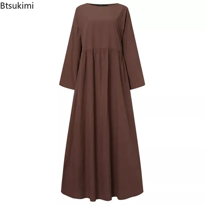 Fleur | Relaxed Pleated Maxi Dress