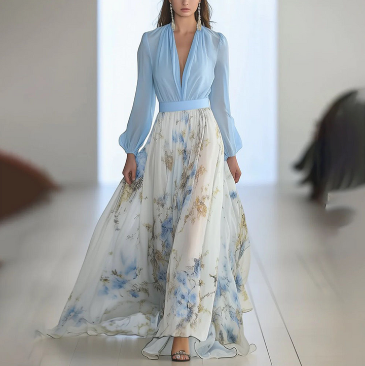 Delphine | Floral Print Maxi Dress