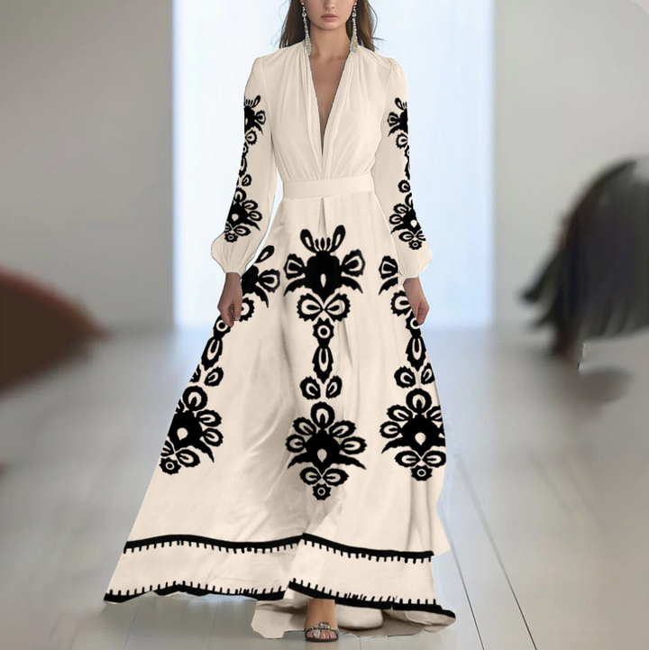 Delphine | Floral Print Maxi Dress