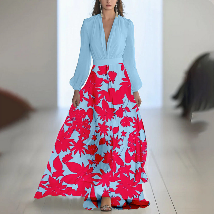 Delphine | Floral Print Maxi Dress