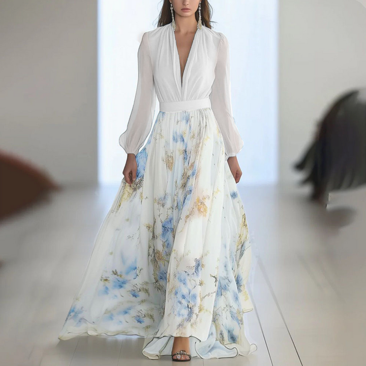 Delphine | Floral Print Maxi Dress