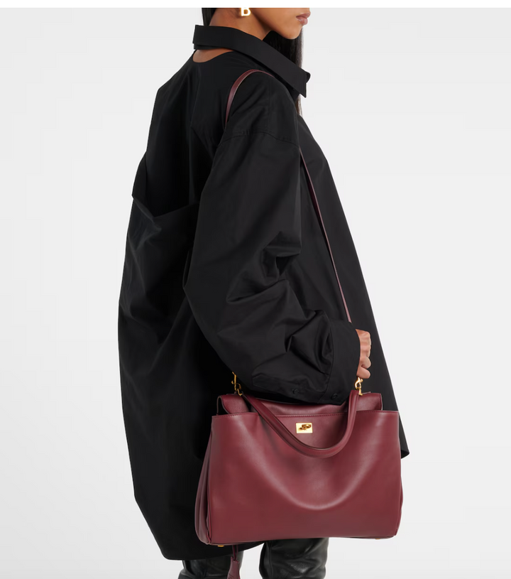 Luxurious vegan leather tote bag