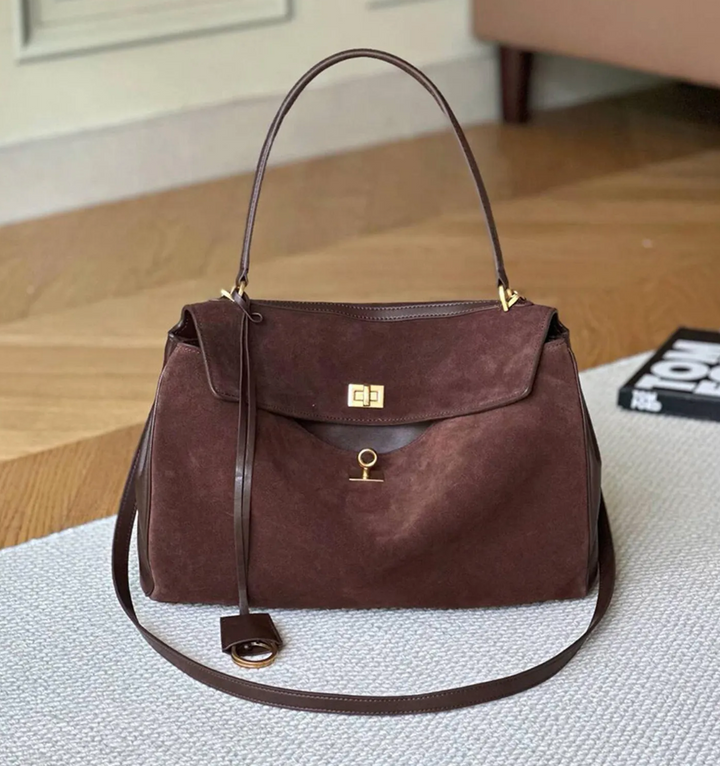 Luxurious vegan leather tote bag
