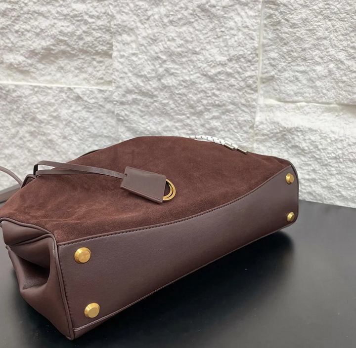 Luxurious vegan leather tote bag