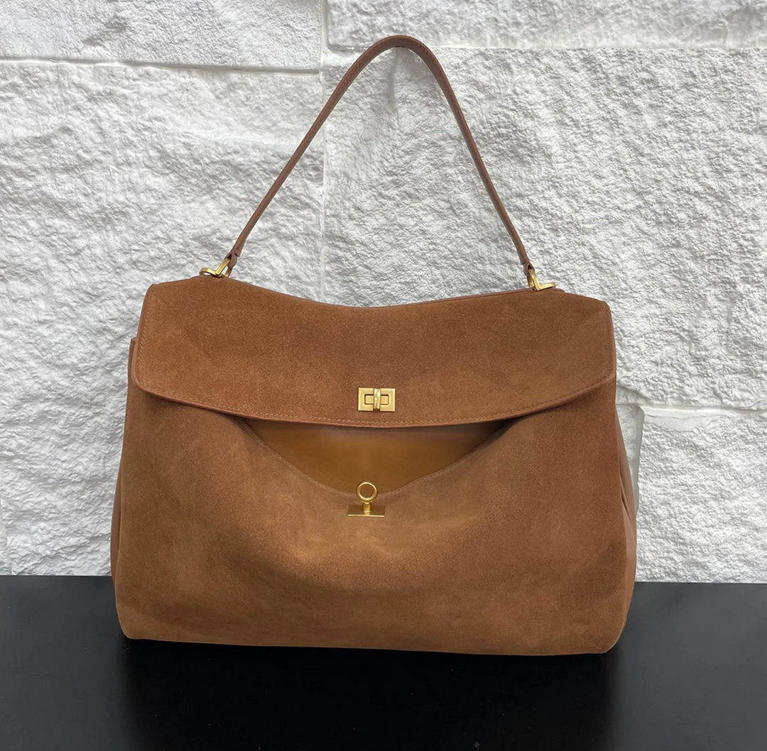 Luxurious vegan leather tote bag