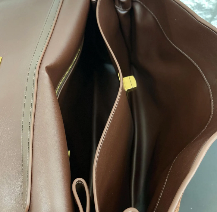 Luxurious vegan leather tote bag
