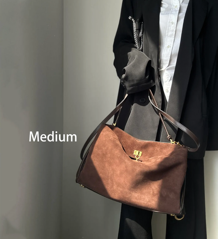 Luxurious vegan leather tote bag