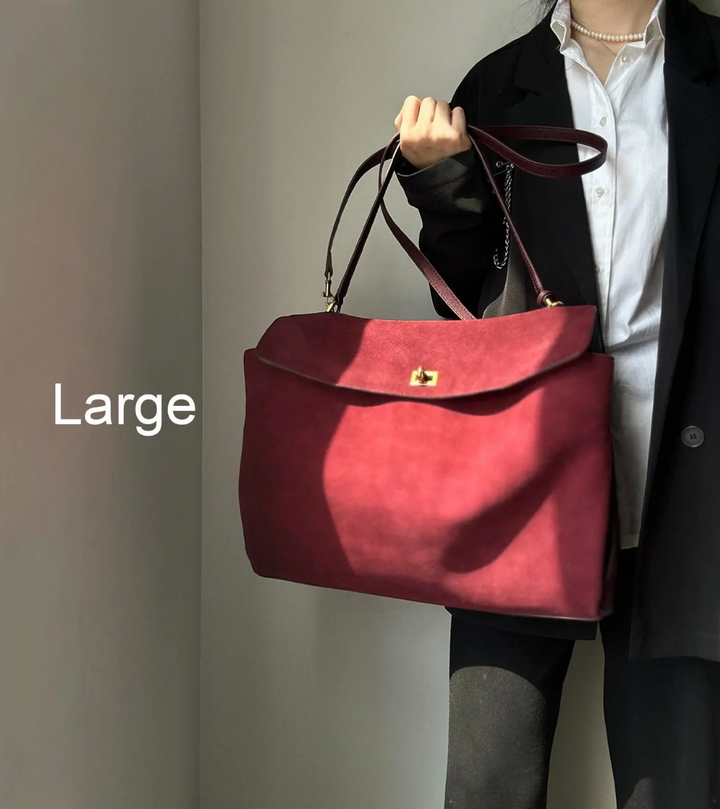 Luxurious vegan leather tote bag