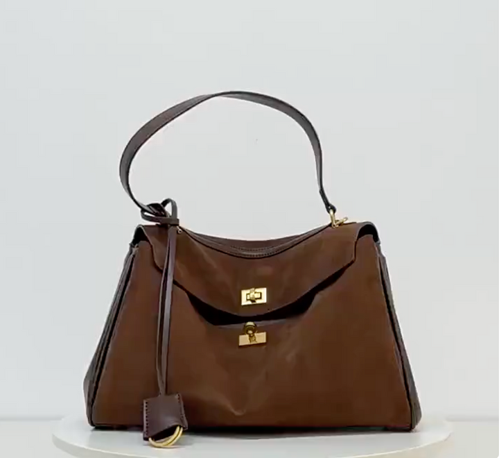 Luxurious vegan leather tote bag